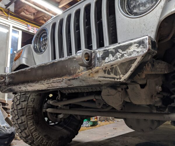 Building a home-fab TJ bumper with recovery points, and a winch plate. Get out there and fab! Part 2