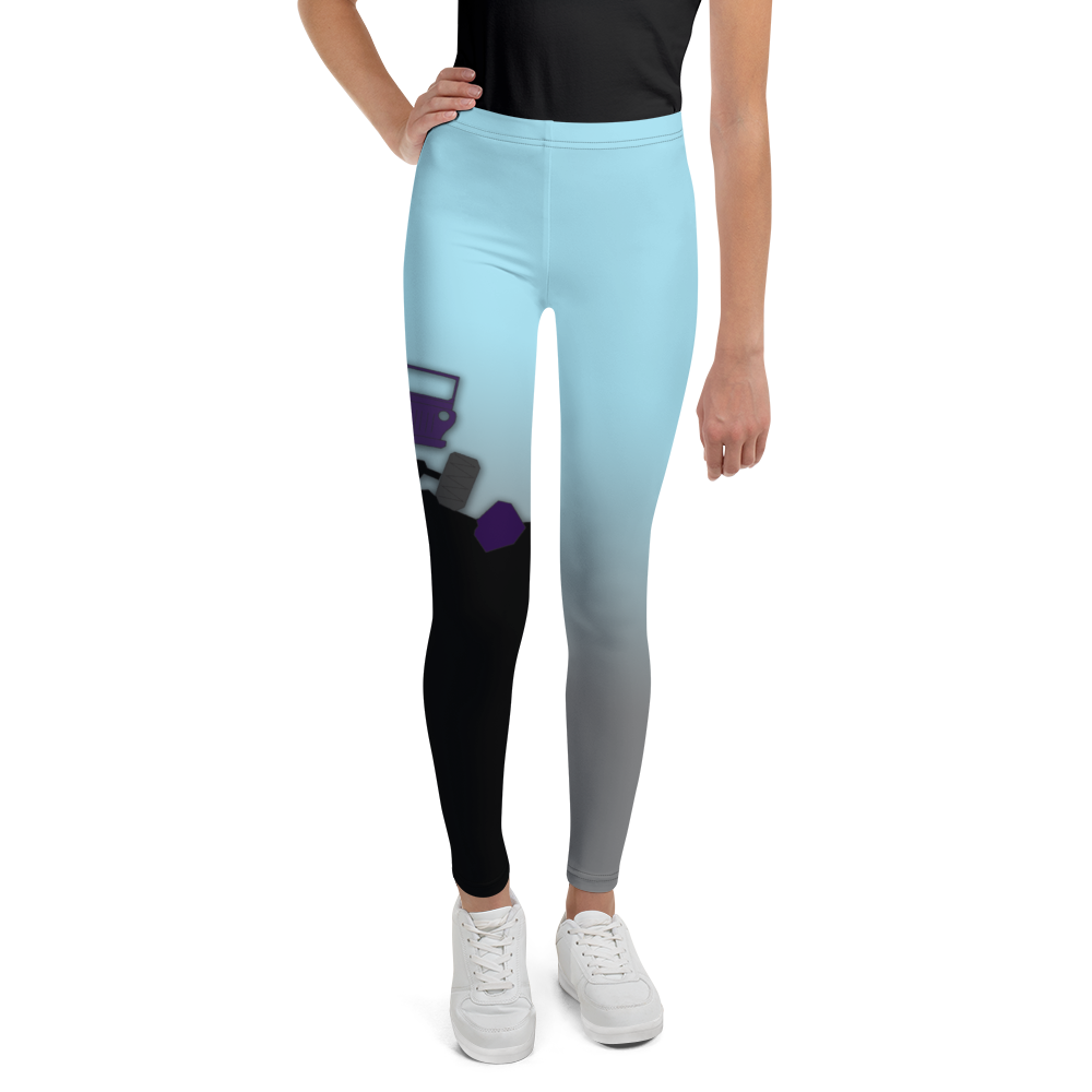 Jeep Kids on the Rocks Youth Leggings - Cyan