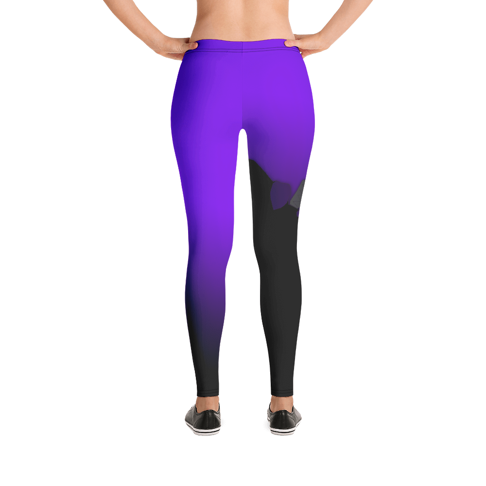 Best Travel Wardrobe Black and Purple Ombre Gradient Leggings (X-Small) at   Women's Clothing store
