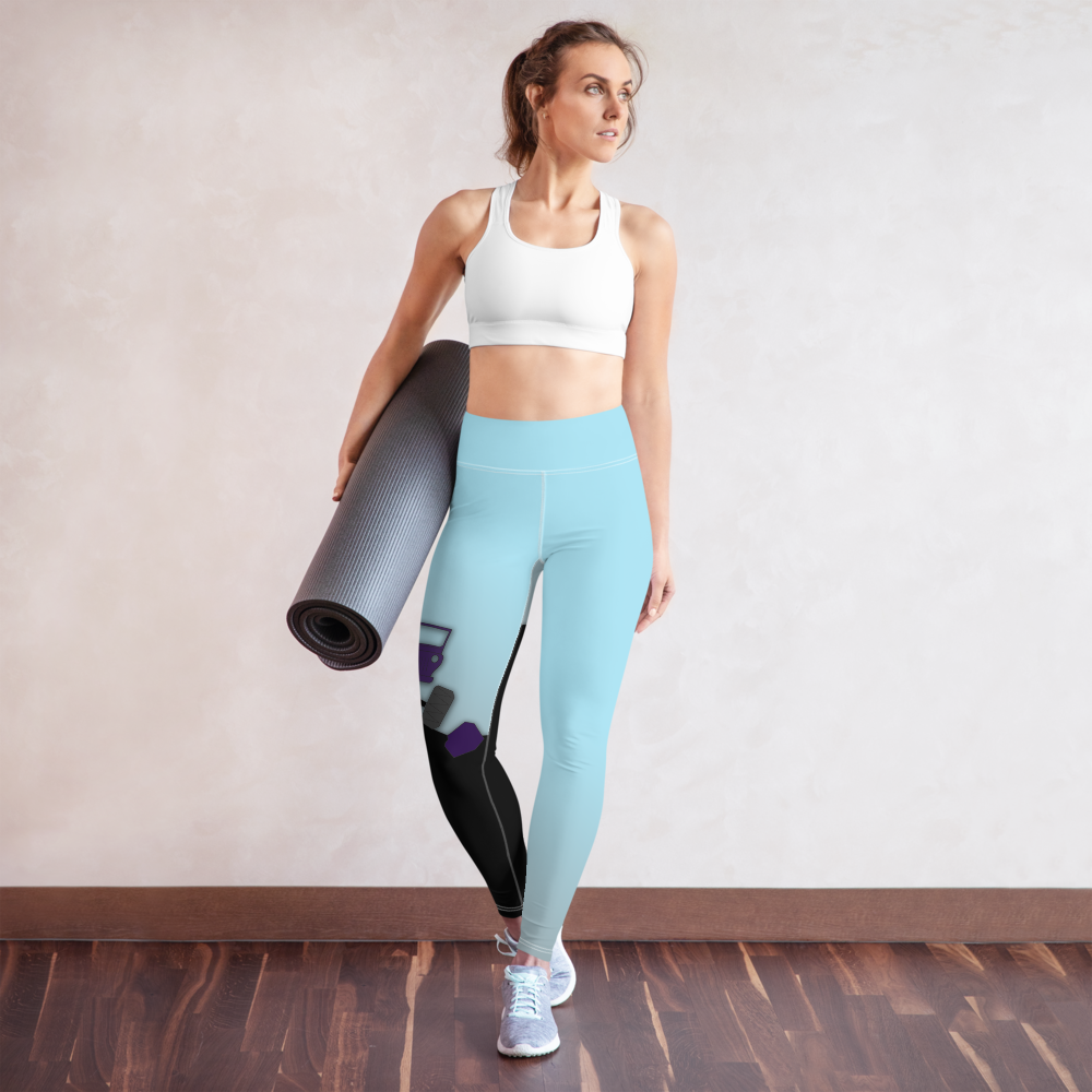 Jeep Girl on the Rocks Yoga Leggings Cyan